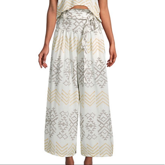 Free People Toluca Wide Leg Embroidered Pants 6 - Picture 6 of 14